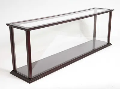 Homezia 39" Dark Brown Glass Standard Display Stand