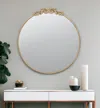 Homezia 39" Gold Crowned Top Framed Accent Mirror