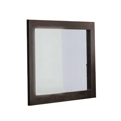Homezia 39" Wenge Mdf And Glass Mirror In Multi