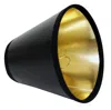 Homezia 4" Black With Gold Set Of 6 Chandelier Parchment Lampshadess