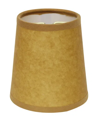 Homezia 4" Canvas Set Of 6 Chandelier Kraft Paper Lampshades In Brown