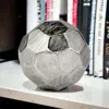 Homezia 4" Silver Rough Hewn Faceted Sphere