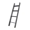 Homezia 4 Step Blackwash Rustic Wood Ladder Shelf
