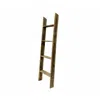 Homezia 4 Step Rustic Black Wood Ladder Shelf