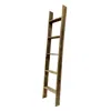 Homezia 4 Step Rustic Weathered Grey Wood Ladder Shelf