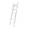 Homezia 4 Step Rustic White Wood Ladder Shelf