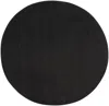 Homezia 4' X 4' Black Round Non Skid Indoor Outdoor Area Rug