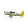 Homezia 4" Yellow And Gray Metal Hand Painted Model Airplane