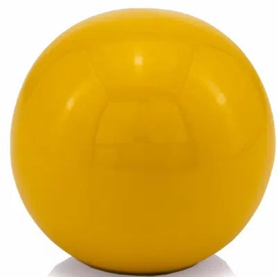 Homezia 4" Yellow Metal Decorative Orb