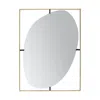 Homezia 40" Black And Gold Framed Accent Mirror