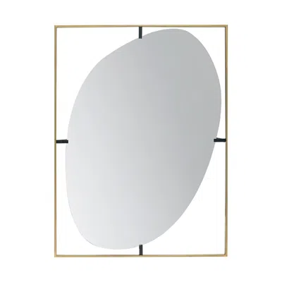 Homezia 40" Black And Gold Framed Accent Mirror