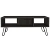 Homezia 40" Carbon Espresso Manufactured Wood Rectangular Coffee Table