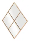 Homezia 41" Gold Diamond Steel Framed Accent Mirror
