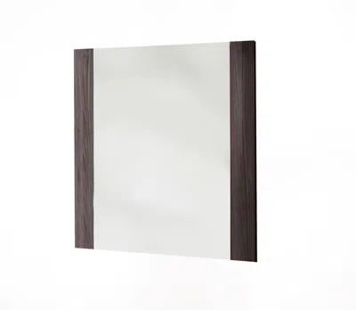 Homezia 41" Gray Framed Accent Mirror In Black