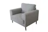 Homezia 41" Light Gray And Black Linen Arm Chair