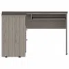 Homezia 41" Light Gray L Shape Computer Desk