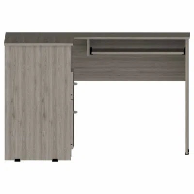Homezia 41" Light Gray L Shape Computer Desk