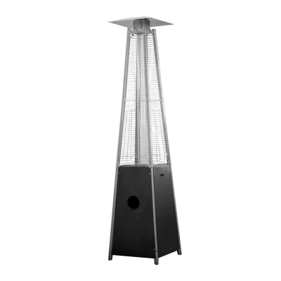 Homezia 41000 Btu Black Steel Propane Triangular Pyramid Standing Patio Heater