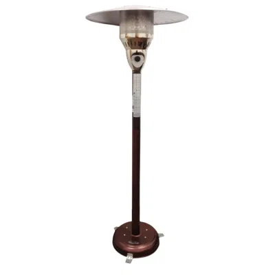 Homezia 41000 Btu Bronze Steel Natural Gas Cylindrical Pole Standing Patio Heater In Brown