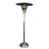Homezia 41000 Btu Silver Steel Natural Gas Cylindrical Pole Standing Patio Heater
