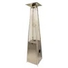 Homezia 41000 Btu Silver Steel Propane Triangular Pyramid Standing Patio Heater
