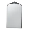 Homezia 42" Black Crowned Top Framed Accent Mirror