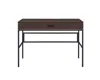 Homezia 42" Brown And Black Writing Desk