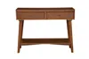 Homezia 42" Brown Solid And Manufactured Wood Floor Shelf Console Table With Storage With Storage
