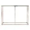 Homezia 42" Clear And Gold Glass Frame Console Table
