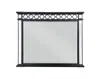 Homezia 42" Mirrored, Black & Sliver Finish Dresser Mirror