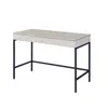 Homezia 42" Natural And Black Writing Desk With Two Drawers