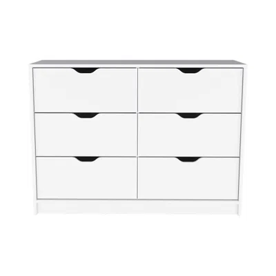Homezia 42" White Four Drawer Dresser