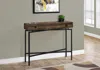 Homezia 43" Brown And Black Cross Leg Console Table