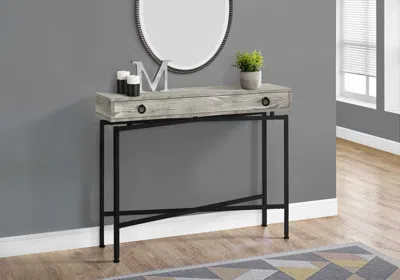 Homezia 43" Gray And Black Cross Leg Console Table