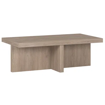 Homezia 44" Gray Coffee Table In Black