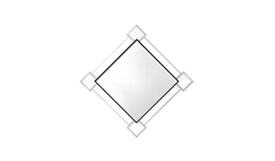Homezia 45" Mirrored & Chrome Accent Mirror