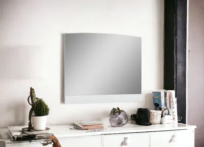 Homezia 45" White Partial Frame Dresser Mirror In Gray