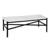 Homezia 46" Black Faux Marble And Steel Coffee Table