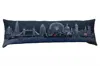 Homezia 46" Black London Nighttime Skyline Lumbar Decorative Pillow