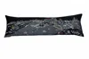 Homezia 46" Black Pittsburgh Nighttime Skyline Lumbar Decorative Pillow