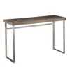 Homezia 46" Gray Brown And Silver Distressed Sled Console Table