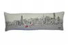 Homezia 46" White Hong Kong Daylight Skyline Lumbar Decorative Pillow