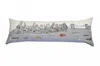 Homezia 46" White Nyc Daylight Skyline Lumbar Decorative Pillow