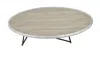Homezia 46" X 23" X 15" Weathered Gray Oak Particle Board Coffee Table