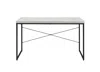 Homezia 47" Antiqued White And Black Writing Desk