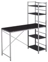 Homezia 47" Black And Silver Computer Desk