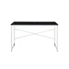 Homezia 47" Black And Silver Writing Desk