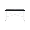 Homezia 47" Black And Silver Writing Desk