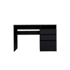 Homezia 47" Black Computer Desk With Three Drawers