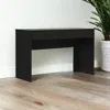 Homezia 47" Black Computer Desk With Two Drawers